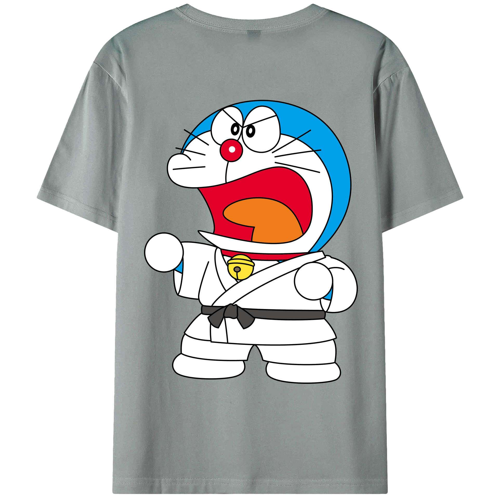 （画像用） ドラえもん Doraemon 綿100％ メンズ半袖Tシャツ（バックプリント） 通気性